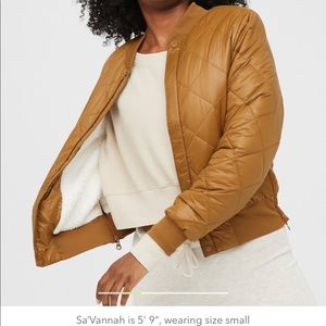 SHERPA LINED PUFFER BOMBER JACKET NEW WITHOUT TAGS